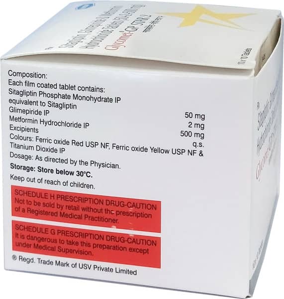 Glycomet Gp Star 2mg Strip Of 10 Tablets