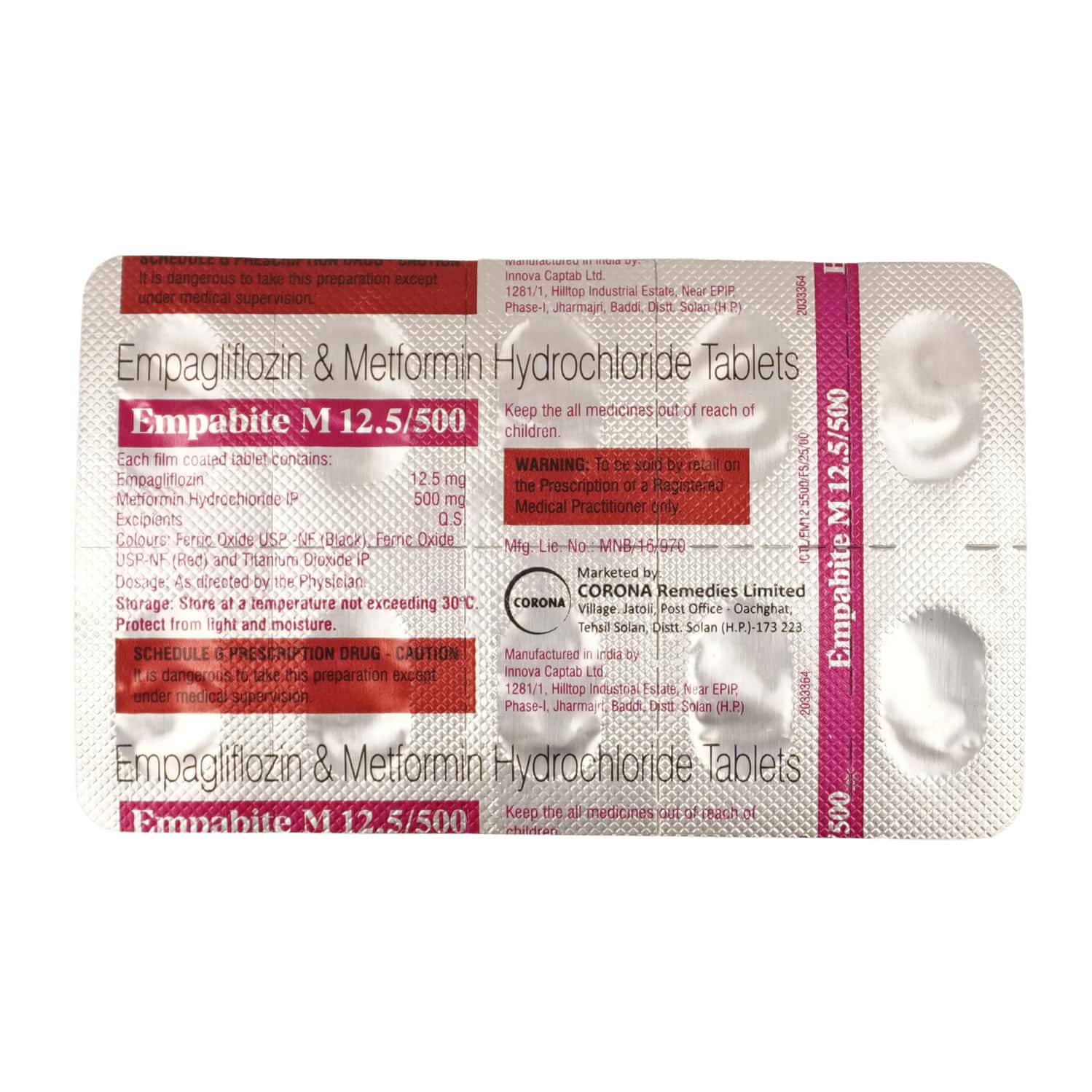 empabite m 12.5 500mg tablets