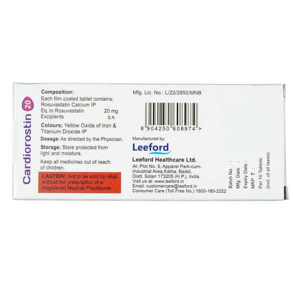 Cardiorostin C 20mg Strip Of 10 Tablets