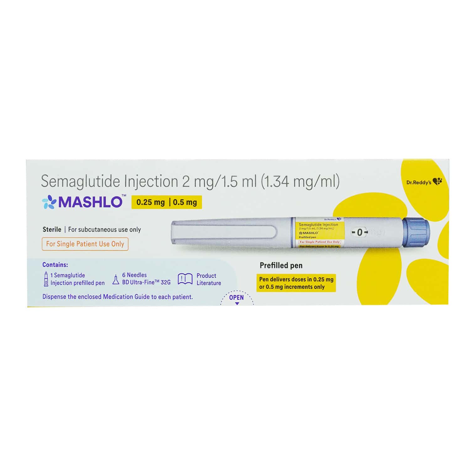 semaglutide 2 mg/1.5ml Mashlo 2 MG/1.5ML Solution For Injection (1.5): Uses, Side Effects, Price &  Dosage