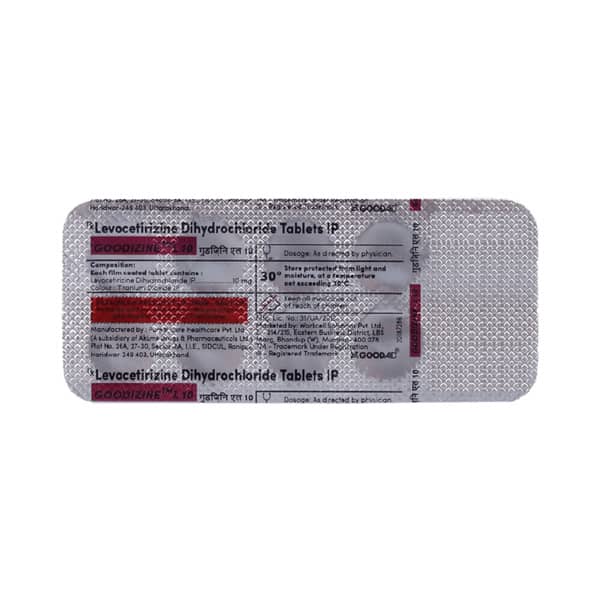 Goodizine L 10mg Strip Of 10 Tablets