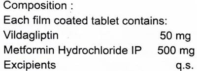 Glipacure M 50/500mg Strip Of 15 Tablets
