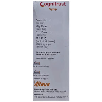 Cognitrust Dha Mango Flavour Bottle Of 200ml Suspension