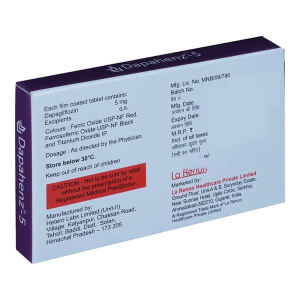Dapahenz 5Mg Strip Of 15 Tablets