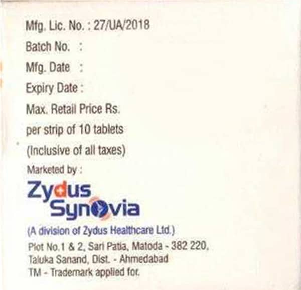 Zyramod 25mg Strip Of 10 Tablets