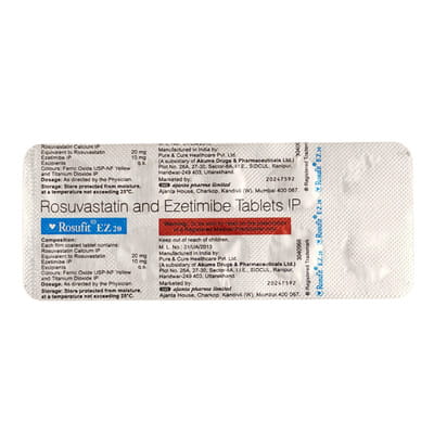 Rosufit Ez 20mg Strip Of 10 Tablets