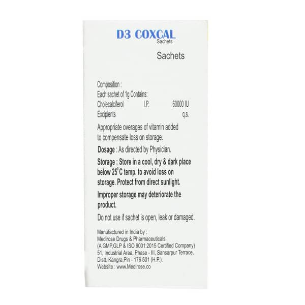 D3 Coxcal Orange Flavour Sachet Of 1Gm Granules