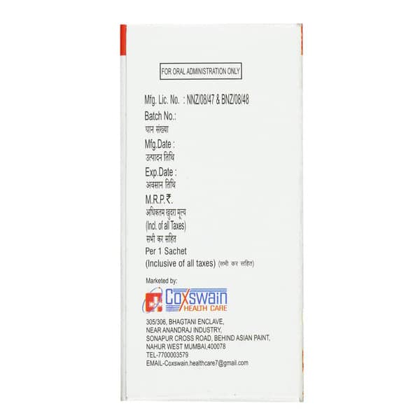 D3 Coxcal Orange Flavour Sachet Of 1Gm Granules