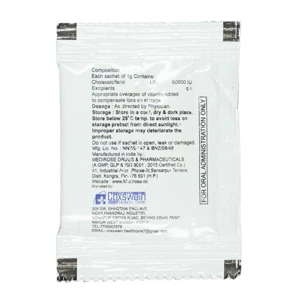 D3 Coxcal Orange Flavour Sachet Of 1Gm Granules