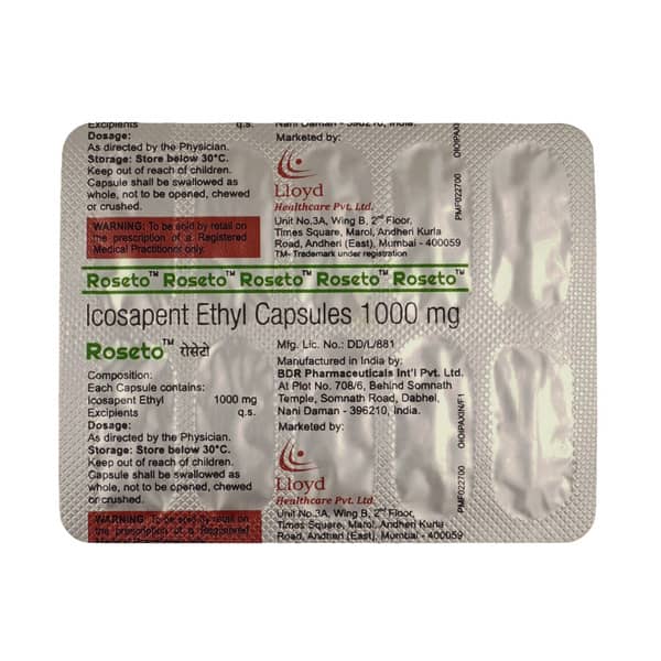 Roseto 1000mg Strip Of 10 Softgel Capsules