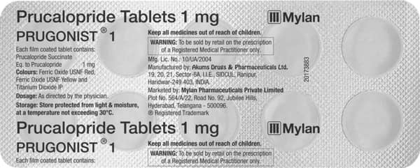 Prugonist 1 Mg Strip Of 10 Tablets
