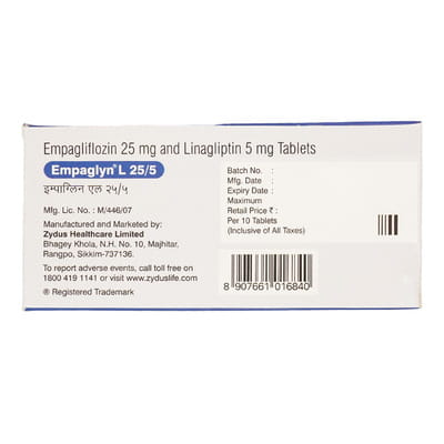 Empaglyn L 25/5mg Strip Of 10 Tablets
