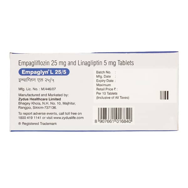 Empaglyn L 25/5mg Strip Of 10 Tablets
