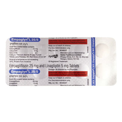 Empaglyn L 25/5mg Strip Of 10 Tablets