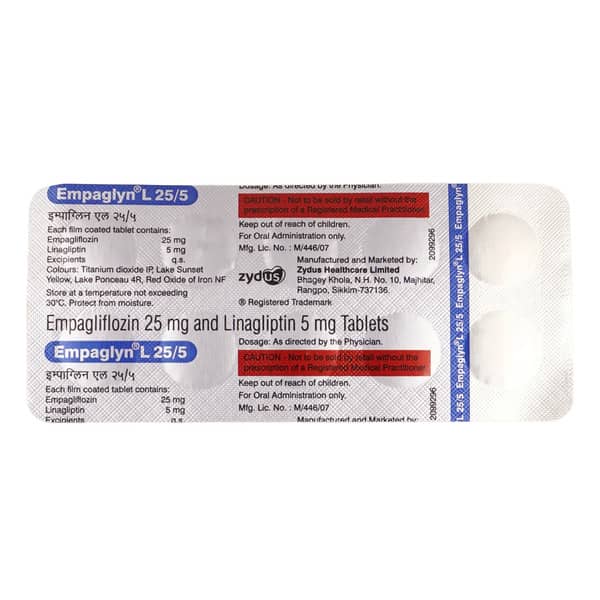 Empaglyn L 25/5mg Strip Of 10 Tablets