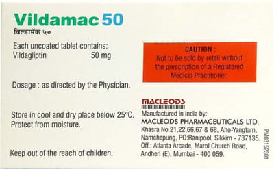 Vildamac 50mg Strip Of 15 Tablets