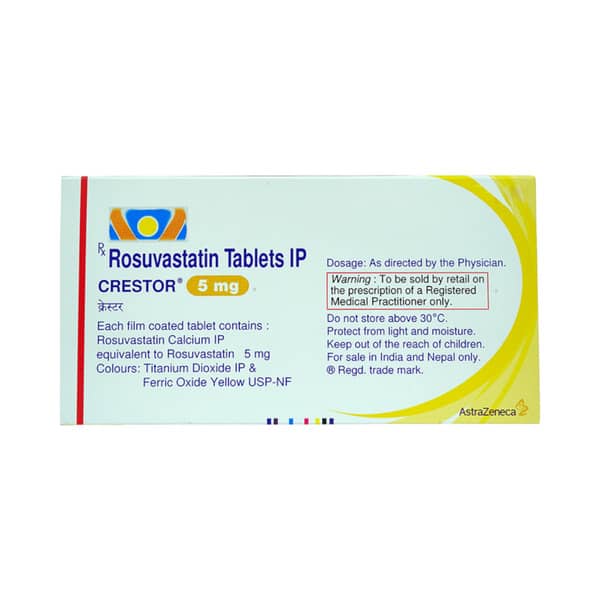 Crestor 5mg Strip Of 15 Tablets