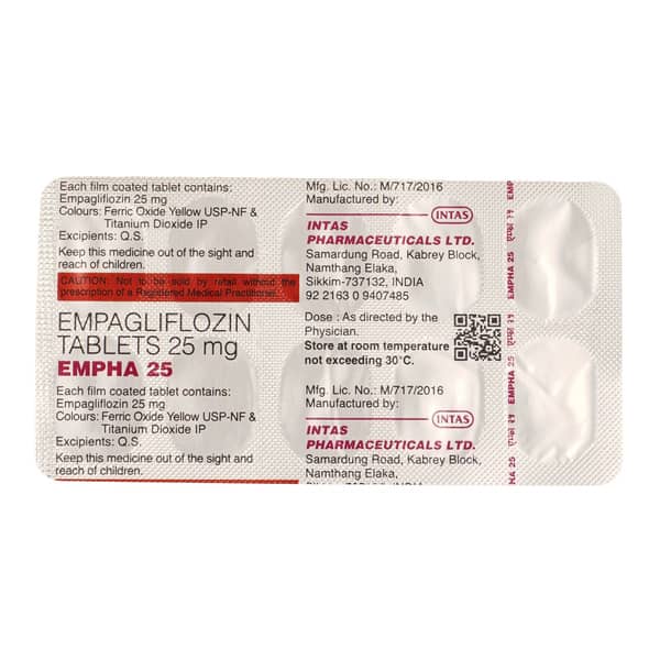 Empha 25Mg Strip Of 10 Tablets