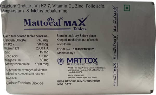 Mattocal Max Strip Of 10 Tablets