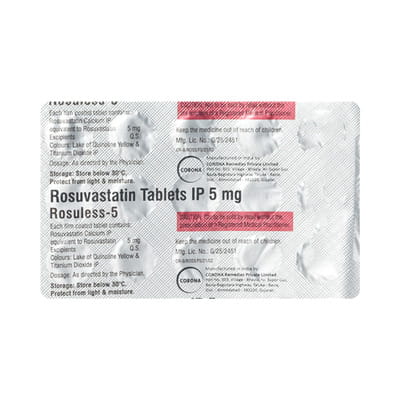 Rosuless 5mg Strip Of 15 Tablets