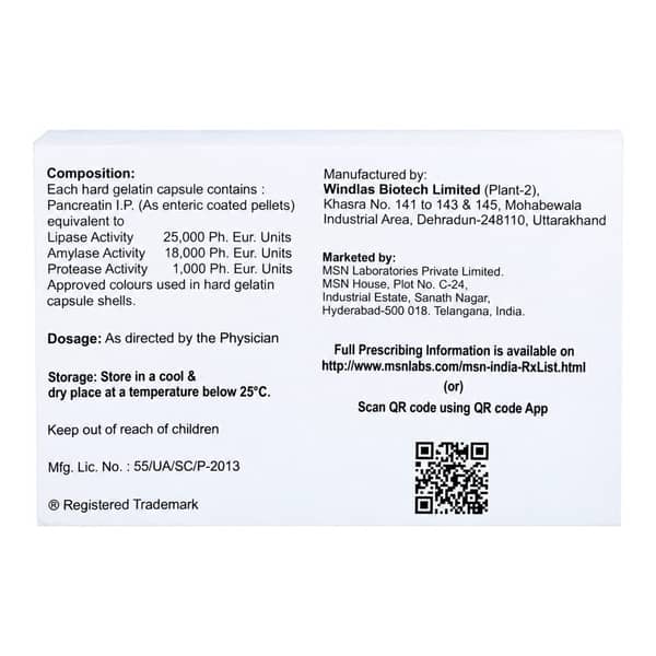 Enzase 25000 Strip Of 10 Capsules