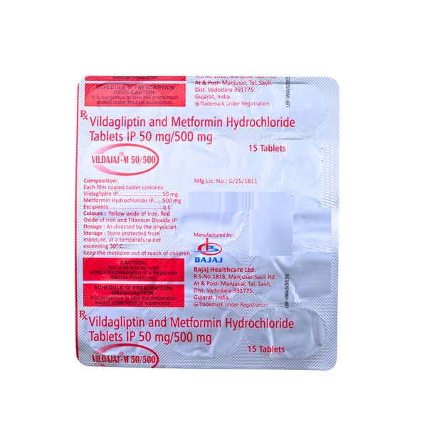 Vildajaj M 50/500Mg Strip Of 15 Tablets