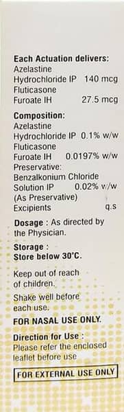 Azeflo Ft 70md Bottle Of 9.8gm Nasal Spray