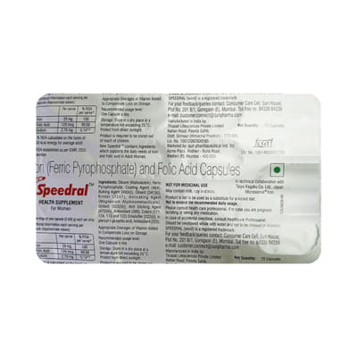 New Speedral Strip Of 15 Capsules