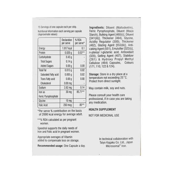 New Speedral Strip Of 15 Capsules