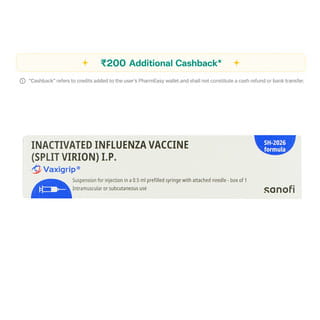 Vaxigrip Sh 2026 Pre Filled Syringe Of 0.5Ml Suspension For Vaccine