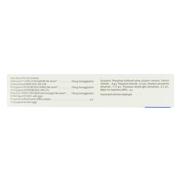 Vaxigrip Sh 2026 Pre Filled Syringe Of 0.5Ml Suspension For Vaccine