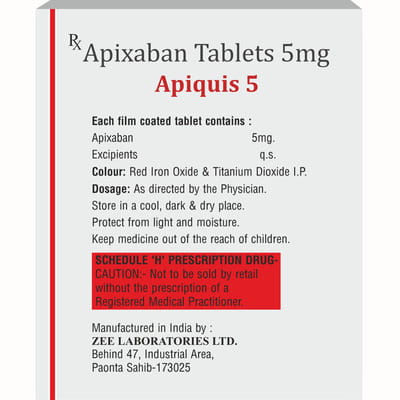 Apiquis 5mg Strip Of 30 Tablets