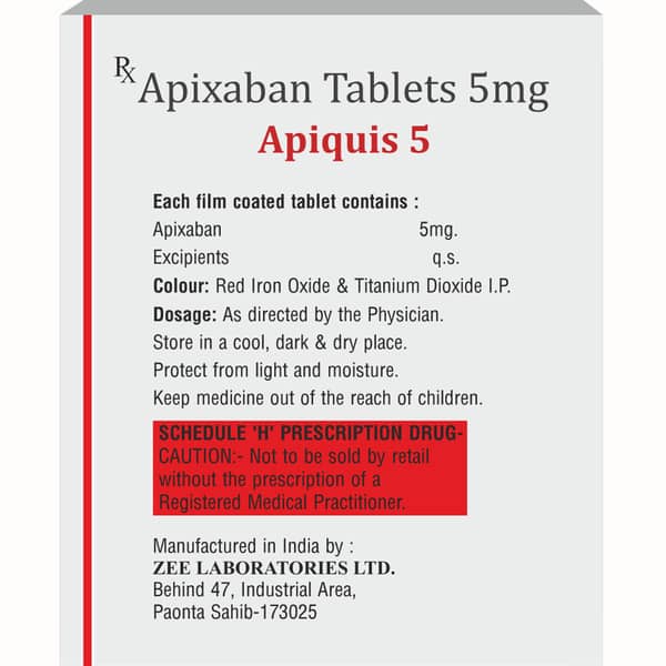 Apiquis 5Mg Strip Of 30 Tablets