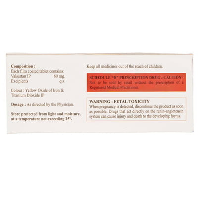 Valtan 80mg Strip Of 10 Tablets