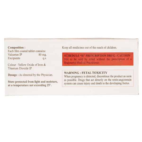 Valtan 80mg Strip Of 10 Tablets