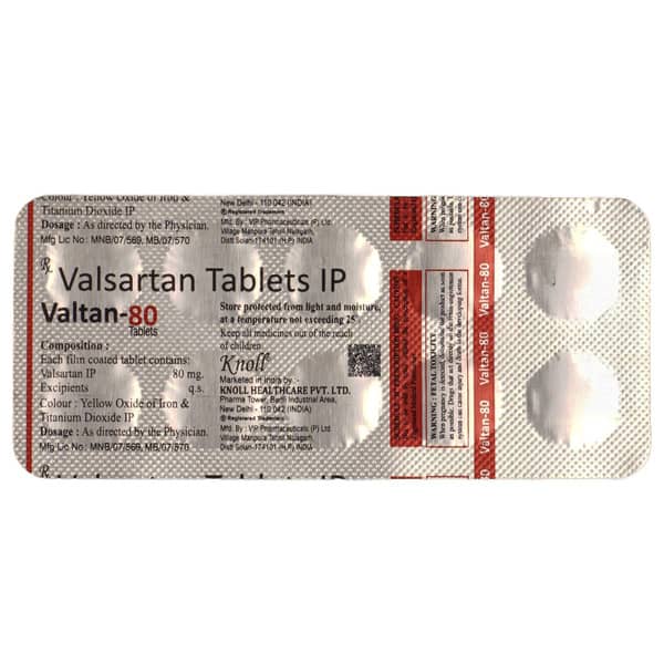 Valtan 80mg Strip Of 10 Tablets