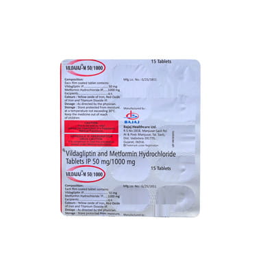 Vildajaj M 50/1000mg Strip Of 15 Tablets