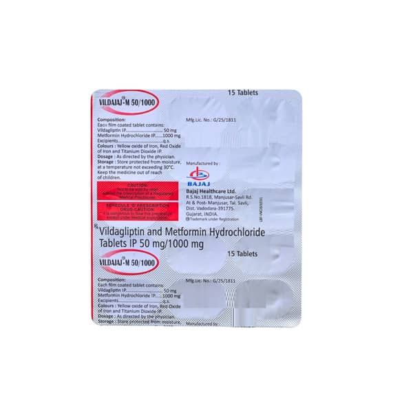 Vildajaj M 50/1000Mg Strip Of 15 Tablets