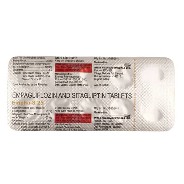 Empha S 25mg Strip Of 10 Tablets: Uses, Side Effects, Price & Dosage ...
