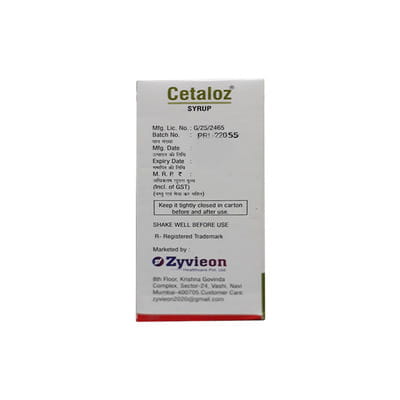 Cetaloz Xl Bottle Of 60ml Syrup