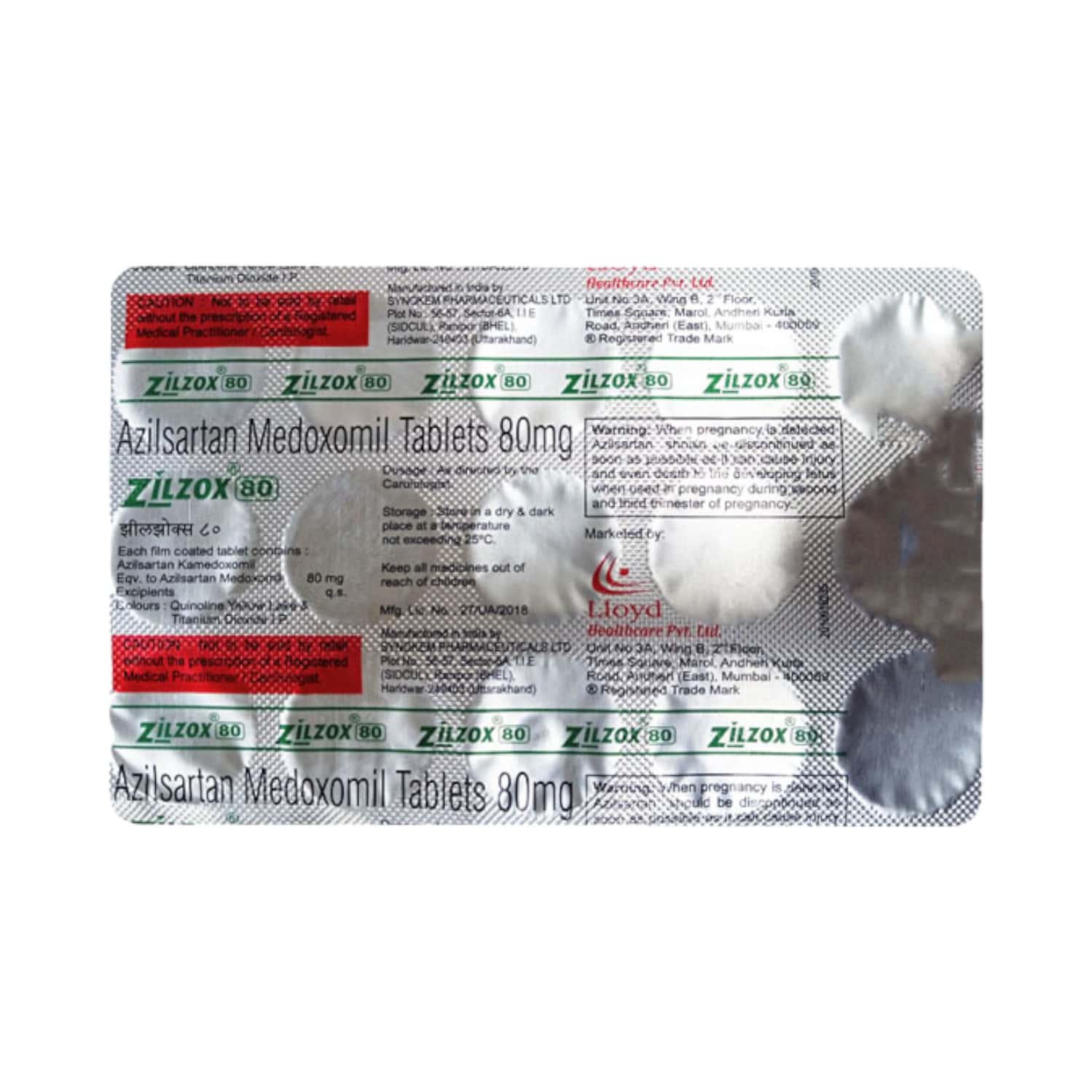 zilzox 80mg tablets