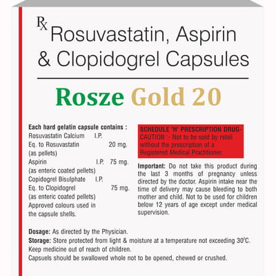 Rosze Gold 20mg Strip Of 10 Capsules