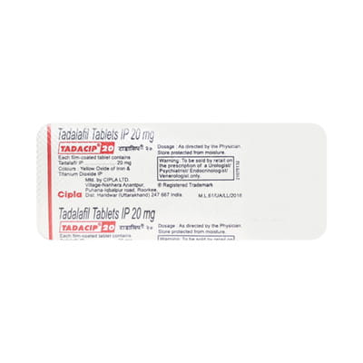 Tadafil 20mg Strip Of 4 Tablets