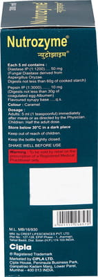 Nutrozyme Pineapple Flavour Bottle Of 200ml Syrup