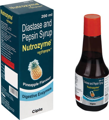 Nutrozyme Pineapple Flavour Bottle Of 200ml Syrup