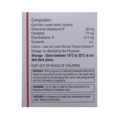 Olmin Trio 20/10/12.5mg Strip Of 15 Tablets