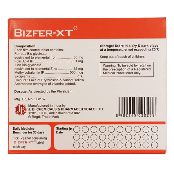 Bizfer Xt Strip Of 15 Tablets
