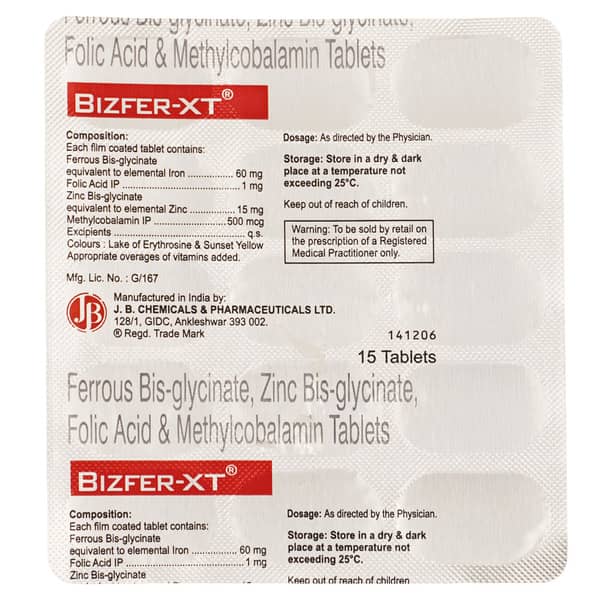 Bizfer Xt Strip Of 15 Tablets