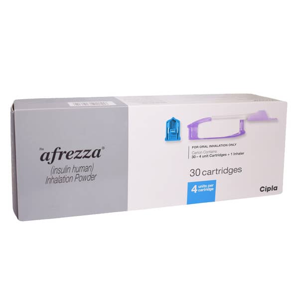 Afrezza Box Of 30 - 4 Unit Cartridge And 1 Inhaler