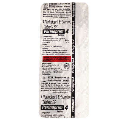 Perindprim 4mg Strip Of 10 Tablets